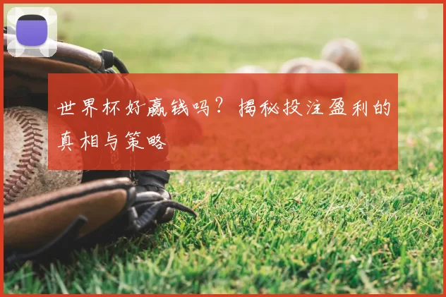 世界杯好赢钱吗？揭秘投注盈利的真相与策略