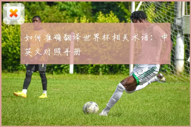 如何准确翻译世界杯相关术语：中英文对照手册