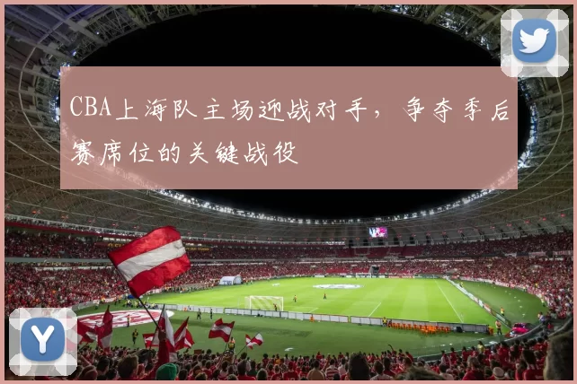 CBA上海队主场迎战对手,争夺季后赛席位的关键战役